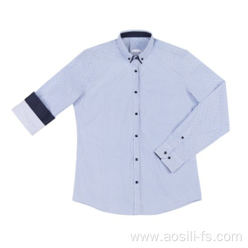 New design men's woven cotton shirt